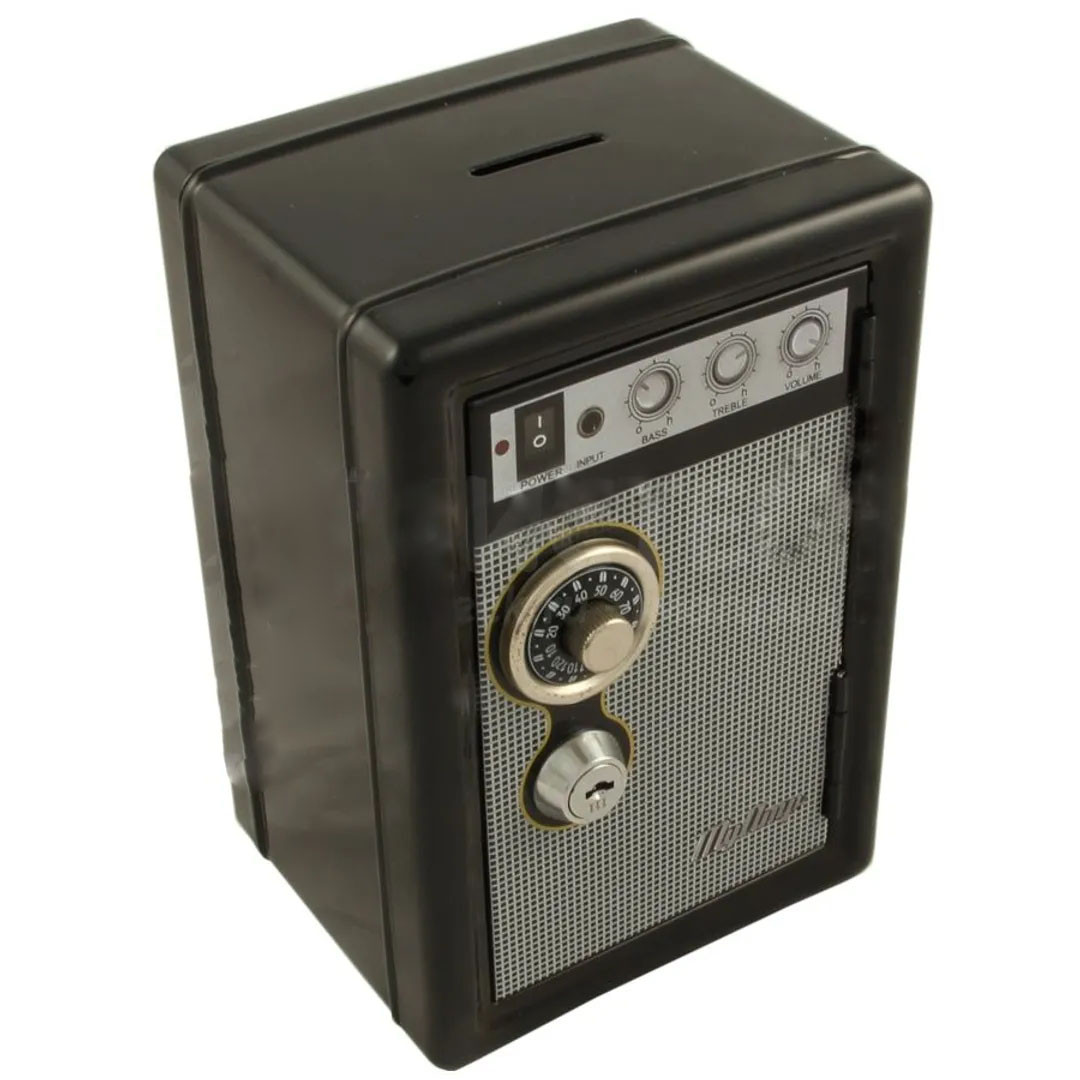 Копилка Сейф металлический детский Metal Safe Radio Радио Черный - фото 3 - id-p1970371474