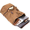 Рюкзак туристичний текстильний унісекс Vintage 20610 32х47х15 см Коричневий, фото 6