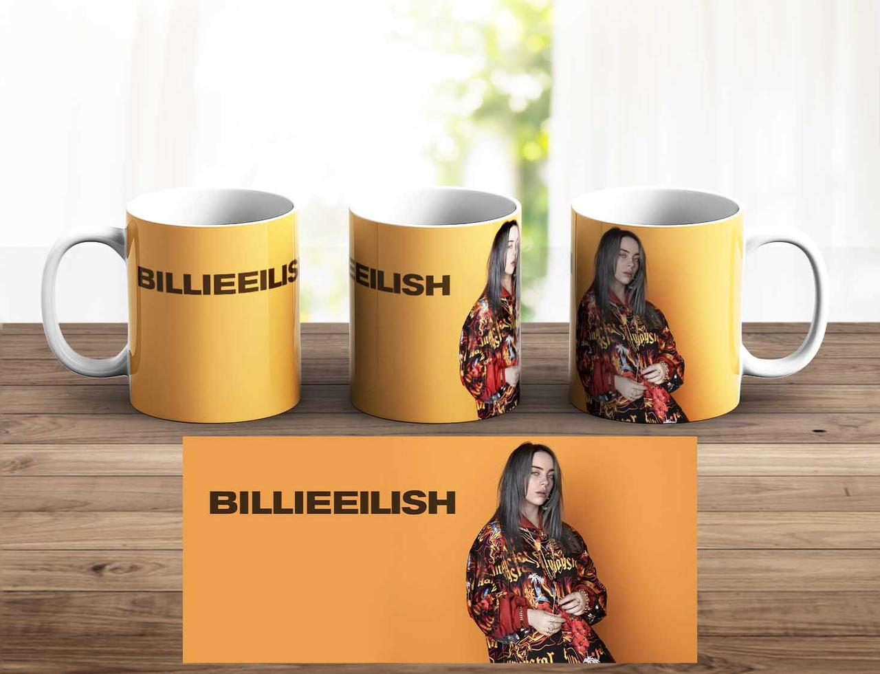 Чашка Billie Eilish "Співачка - помаранчевий" | Кухоль Біллі Айліш