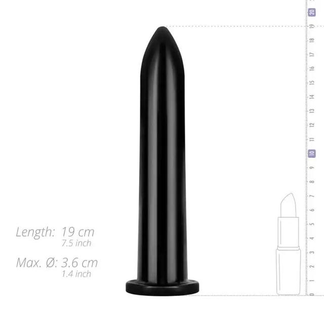 Преміум фалоімітатор 🖤 All Black Deluxe 19 см, силіконовий, класичний дизайн Преміум фалоімітатор 🖤 All Black Deluxe 19 см, силіконовий, класичний дизайн