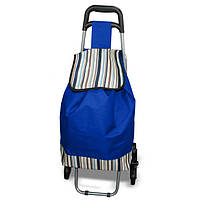 Хозяйственная сумка на колесиках Синяя, кравчучка, хоз сумка на колесах | сумка на коліщатках (ZK)