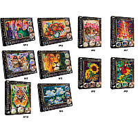 Креативное творчество Бриллиантовая живопись DIAMOND MOSAIC Danko Toys 10 видов DM-03-01,02,03,04,05.