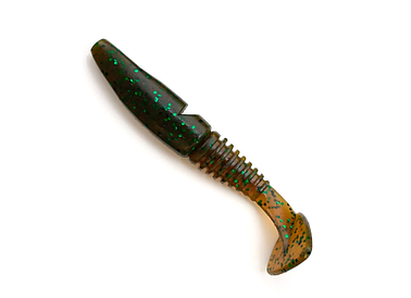 Силіконова приманка Fanatik Lady Bandit 3.1 дюйма колір 004 машинна олива з блисткою