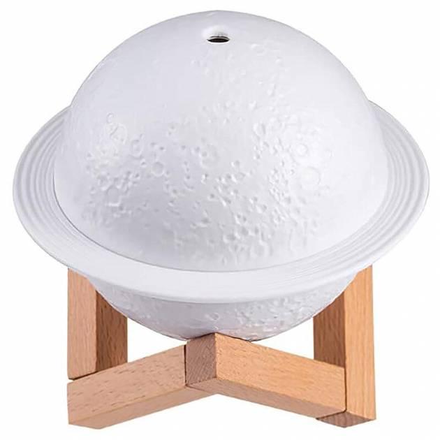 Нічник Humidifier 4479 Сатурн зволожувач повітря з підсвіткою 2.5 W 200 мл 5V Білий, фото 1