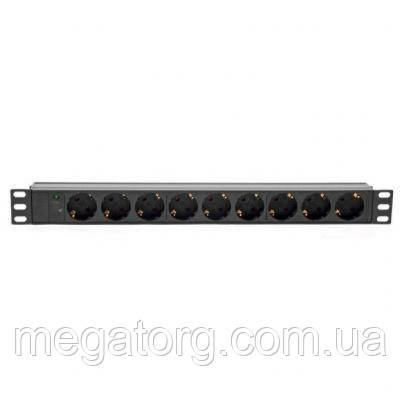 Купить Силовой блок Ritar 19" 9 розеток, кабель 1.8m алюм. корпус без ...