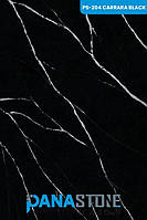 Декоративна еко стінова панель Panastone 1220х2800 мм Carrara Black PS-204