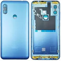 Задняя панель корпуса (крышка аккумулятора) Xiaomi Mi A2 Lite/Redmi 6 Pro со стеклом камеры, оригинал, Синий