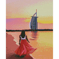 Алмазная мозаика Прогулка по берегу в Дубае Strateg 30х40 см HX478