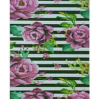 Алмазная мозаика Лиловые розы Strateg 40х50 см D0015