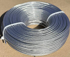 Трос металополімерний, побутовий 3,5 мм (оцинкування) 25 м + 2 шт Duplex