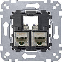 Механизм компьютерной розетки 2-поста RJ45, Cat 5е STP Merten MTN4575-0012