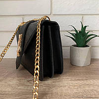 Женская мини сумочка клатч рептилия YSL черная хорошее качество