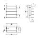 Сушарка для рушників водяна Kroner Скоба ДСп03 600х530/5 з полицею, фото 2