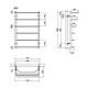 Сушарка для рушників водяна Kroner Каскад трапеція ДКТ05 800х530/6, фото 2