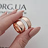 Обручки зі срібла позолочені гладкі європейки широкі, фото 3