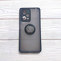Чохол Armor Ring для Xiaomi Redmi Note 12 Pro 5G протиударний з кільцем Чорний