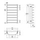 Сушарка для рушників водяна Kroner Трапеція ДТ12 900х530/8, фото 2