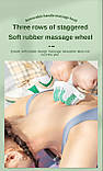 Багатофункціональний масажер із затискачем для ніг, круглий ролик для розслаблення м'язів талії, спини, шиї, голови, фото 9