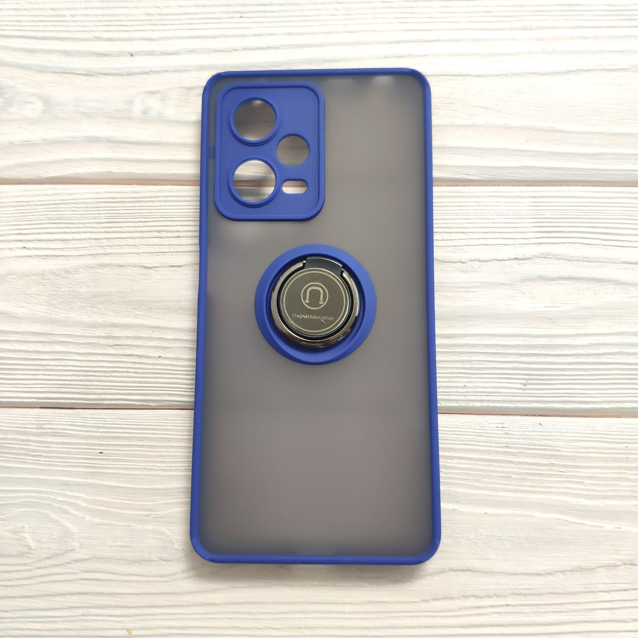 Чохол Armor Ring для Xiaomi Redmi Note 12 Pro 5G протиударний з кільцем Синій, фото 1