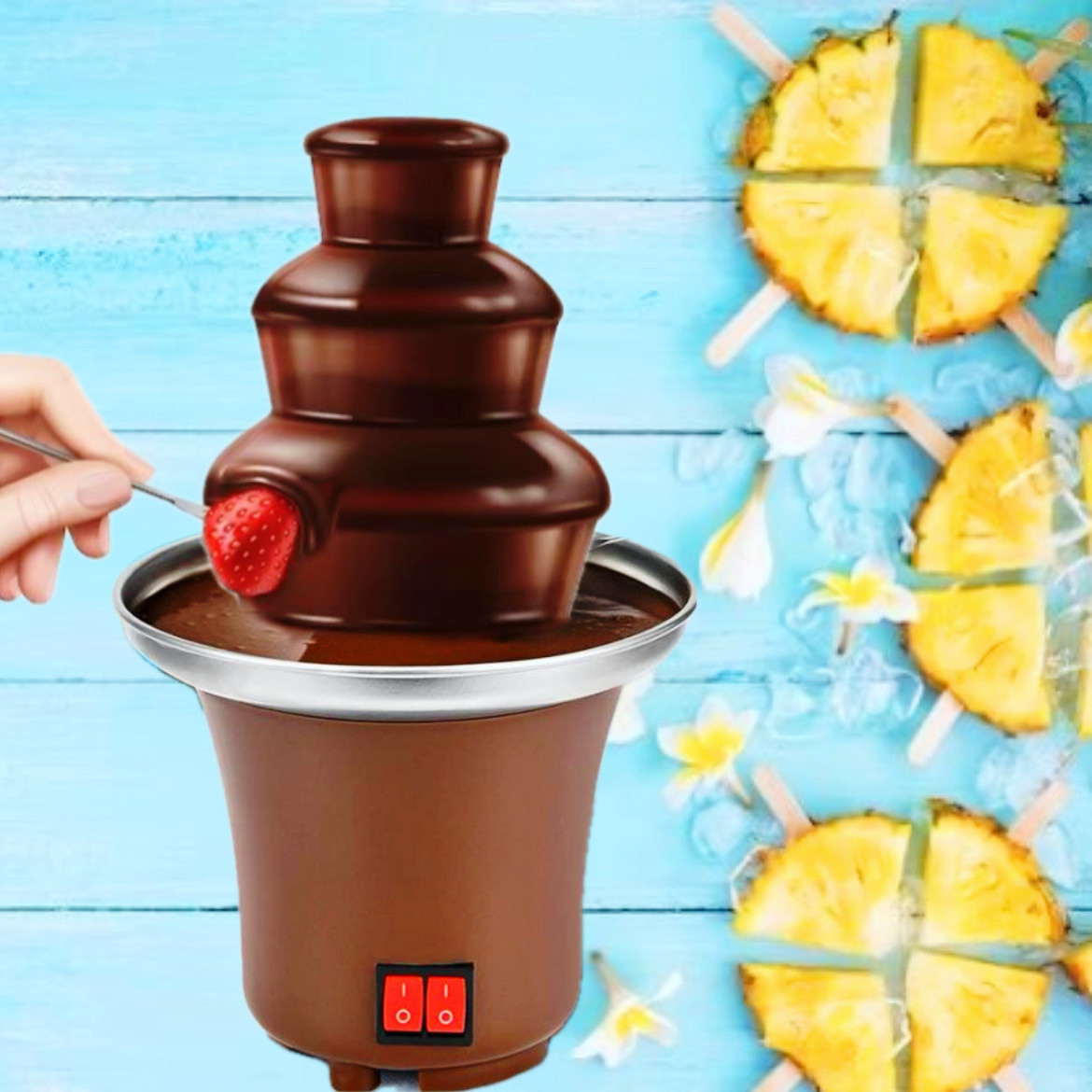 Шоколадний фонтан мінікомпонцією Mini Chocolate Fondue Fountain