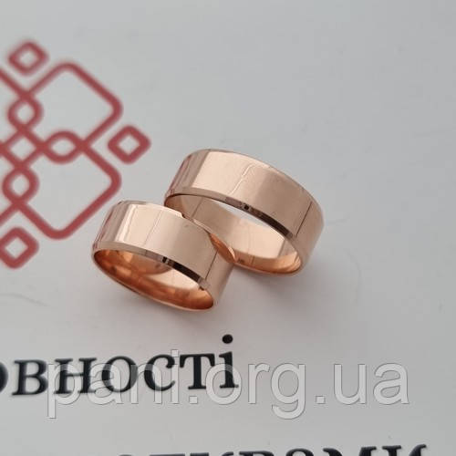 Обручки позолочене срібло американки класичні пара, фото 1