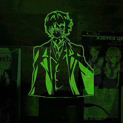 Акриловий світильник-нічник Осаму Дазай 3 зелений tty-n002320, фото 1