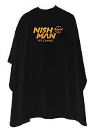 Накидка для стрижки и бритья Nishman Life Is Dynamic Black