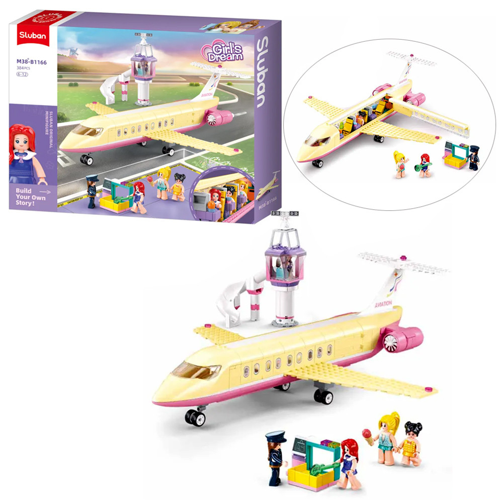 Конструктор SLUBAN M38-B1166 "Girls Dream": Літак, 384 дет., фото 1