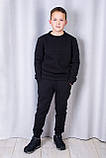 Дитячий спортивний костюм зимовий на флісі для хлопчика чорний Pleses, розміри 140-146, фото 4
