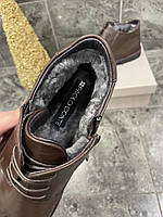 Зимние туфли / ботинки Paolo Conte BROWN (кожа, натуральный мех) хорошее качество Размер 40 (26 см)
