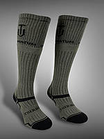 Термошкарпетки-гольфи ULTIMATUM ThermoPro Олива– тепло і комфорт,тактичні високі оливкові термошкарпетки 43-46