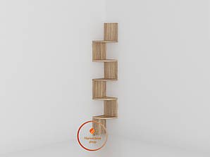 Полиця для книг, кутова полиця настінна ДСП II P-21 Дуб сонома