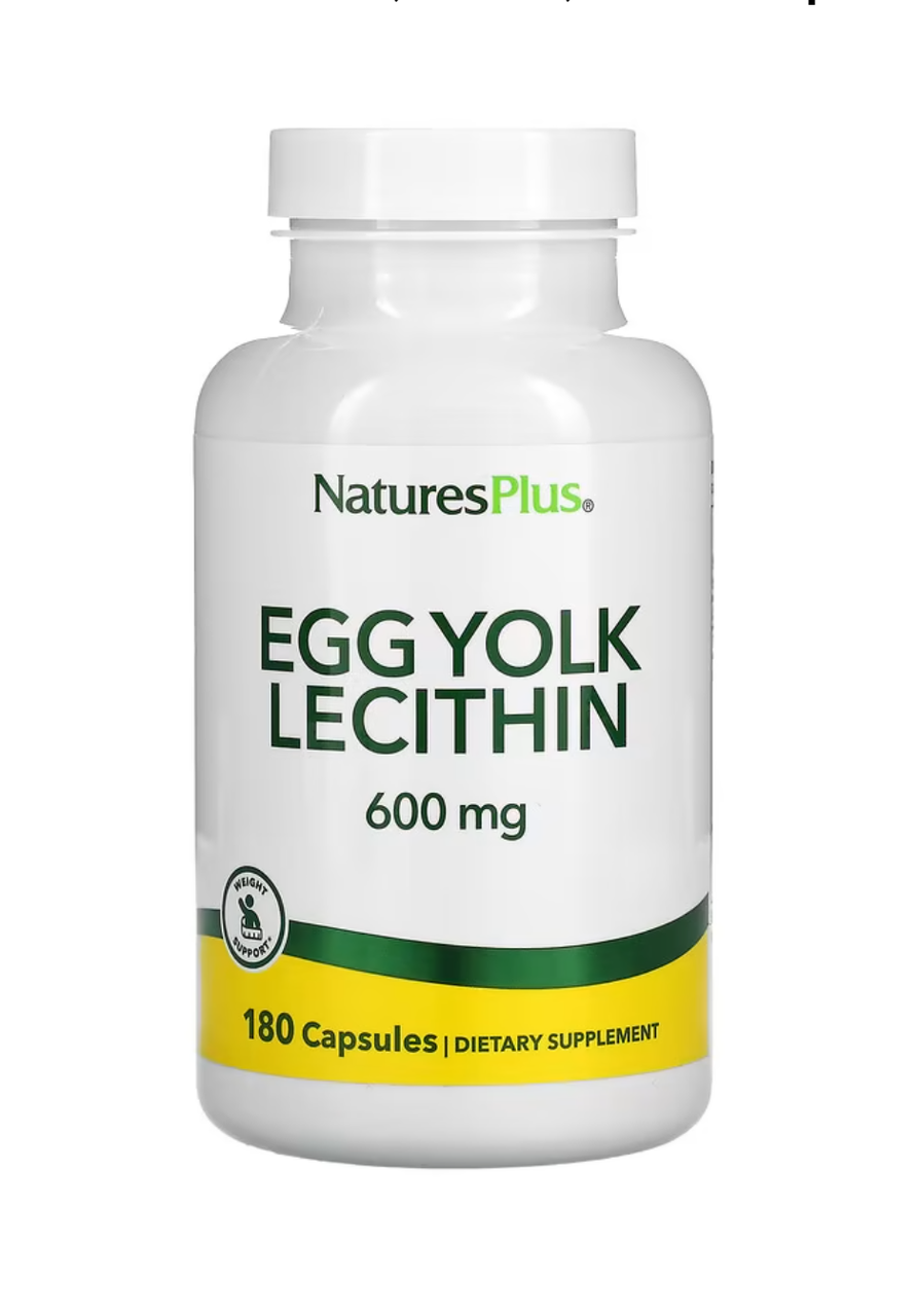 NaturesPlus Egg Yolk Lecithin 600 mg 180 Capsules