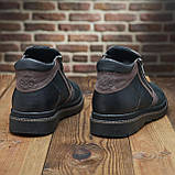 Чоловічі теплі зимові стильні черевики  з натуральної шкіри model-55M, фото 7