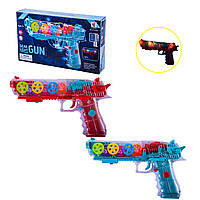 Игрушечный Пистолет YJ-Q001 (96шт/2) 2 цвета, свет, в кор. 25*4.5*15 см, р-р игрушки 25 см