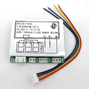 Модуль захисту/балансування BMS Li-Ion 3S 12.6В 100A Li-Ion 3S 12.6В 100A, фото 1