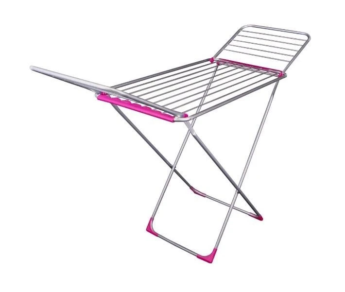 Сушарка для одягу алюмінієва підлогова 18м (до 15кг) рожева
