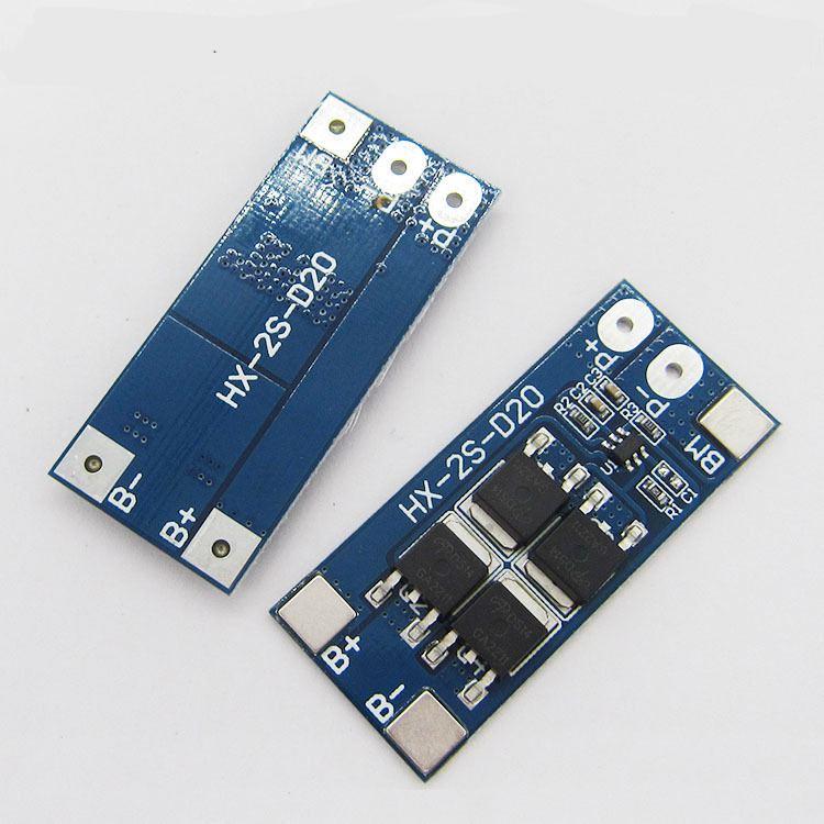 BMS контролер заряду-розряду для 2 Li-Ion акумуляторів 18650 HX-2S-D20 13/20A 7.4V