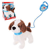Мягкая игрушка Лучший друг PL8203 (12шт) собачка на поводке, лает, ходит, виляет хвостом,в коробке