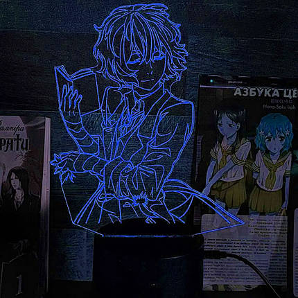 Акриловий світильник-нічник Осаму Дазай 2 синій tty-n002312, фото 1