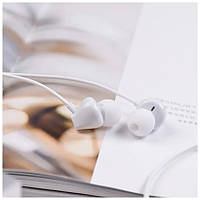 Дротові навушники з мікрофоном білі Hoco M60 Jack 3.5мм 1.2 м вакуумні навушники гарнітура для телефону та ПК