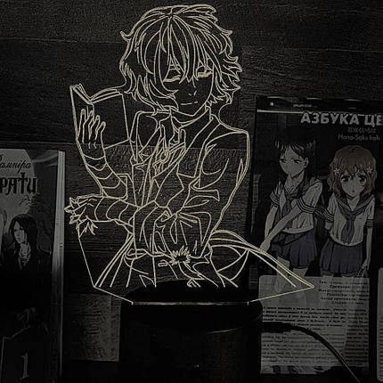 Акриловий світильник-нічник Осаму Дазай 2 білий tty-n002316, фото 1