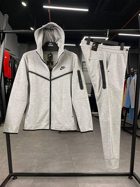 Grey nike tech tracksuit hot sale