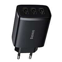 СЗУ Baseus (CCXJ020) Compact Charger 3U 17W EU Black