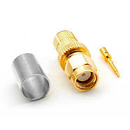 Роз'єм SMA Male обтискний на кабель RG6 RG5 LMR300 RG304 РК-75 5D-FB, конектор під обтиск Crimp крімпер, фото 2