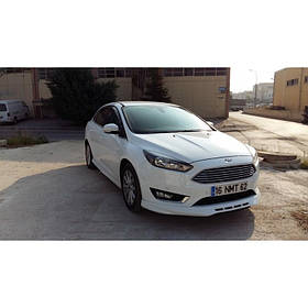 Ford Focus III Sedan 2015 ⁇  Накладка на передній бампер під фарбування AUC Тюнінг переднього бампера Форд Фокус 3