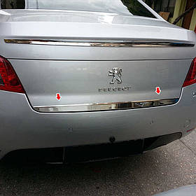 Peugeot 508 Кроку багажника (нерж) AUC Накладки на кришку багажника Пежо 508