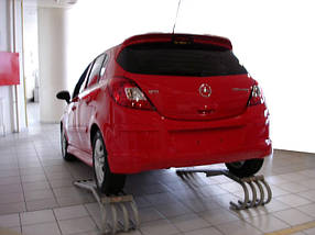 Opel Corsa D задня спідня спідниця під фарбування AUC Тюнінг заднього бампера Опель Корса Д