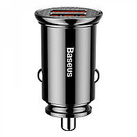 АЗУ Baseus (CCALL-YD01) Circular Plastic A+A 30W Dual QC3.0 Quick Car Charger Black