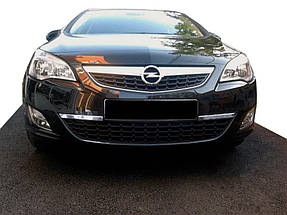 Захисні хром накладки на бампер Opel Astra J 2010 ⁇ рр.